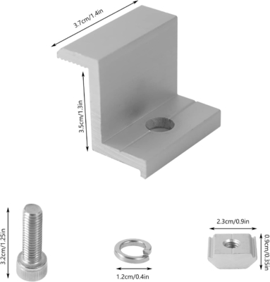 60M/s Wind Load Anodized Solar Mid Clamp Mounting Structure για το σύστημα στερέωσης οροφής