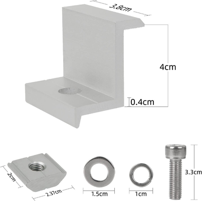 60M/s Wind Load Anodized Solar Mid Clamp Mounting Structure για το σύστημα στερέωσης οροφής