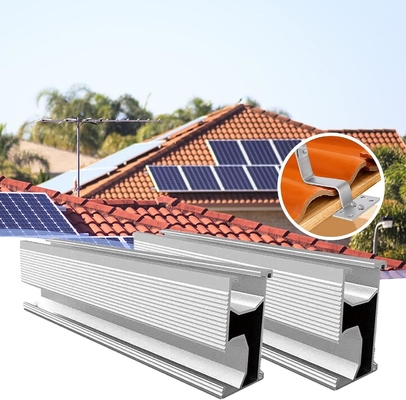 Μεταλλική οροφή Ηλιακό πάνελ Mount Bracket Φυσικό αλουμίνιο οροφή Αγκίστρι για το ανέμο φορτίο 60m/s