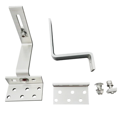 Μεταλλική οροφή Ηλιακό πάνελ Mount Bracket Φυσικό αλουμίνιο οροφή Αγκίστρι για το ανέμο φορτίο 60m/s