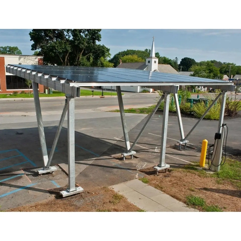 9kW Γερμανικό Ηλιακό Carport Εύκολη εγκατάσταση Alu φόρτιση 25 χρόνια διάρκεια ζωής άμεση παροχή